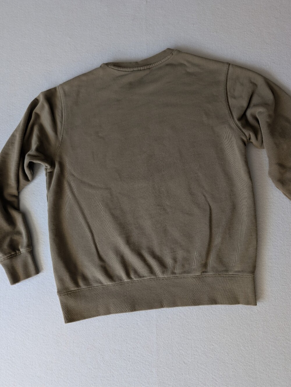 Dickies Olive Green Crewneck Sweatshirt Vintage Style Logo Utility Workwear Sz L image 5